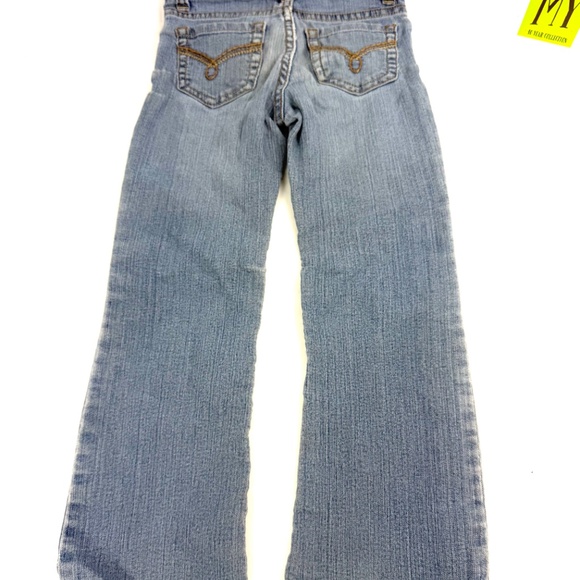 Jordache Girls Size 5 Bootcut Jeans Light Wash with Distressed Detail - Picture 8 of 11